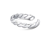 Spiral Pattern Silver Ear Cuff EC-3036